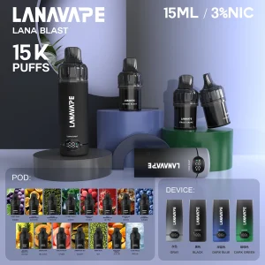 LANA 15000口 旗艦款 拋棄式電子煙｜15ml大容量 智能雙顯螢幕 Type-C快充【15種口味】
