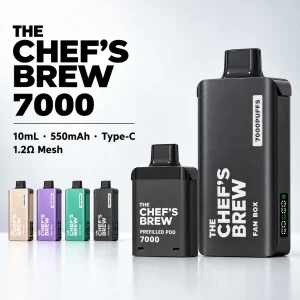 拋棄式電子煙｜CHEF' BREW 廚師佳釀 7000口｜3ml防漏磁吸 Type-C快充【7種口味】